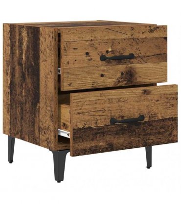 vidaXL Bed Cabinet 2 pcs Old Wood 40 x 35 x 47.5 cm Engineered Wood