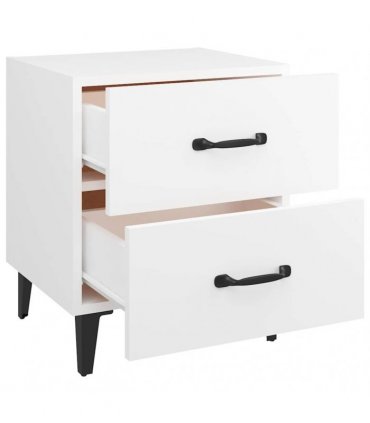 vidaXL Bedside Cabinet White 40x35x47.5 cm