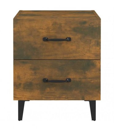 vidaXL Bedside Cabinets 2 pcs Smoked Oak 40x35x47.5 cm