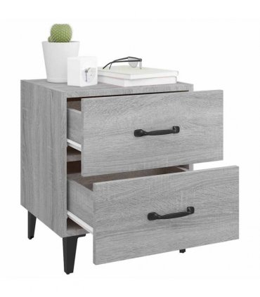 vidaXL Bedside Cabinet Grey Sonoma 40x35x47.5 cm