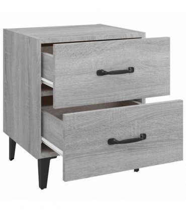 vidaXL Bedside Cabinet Grey Sonoma 40x35x47.5 cm