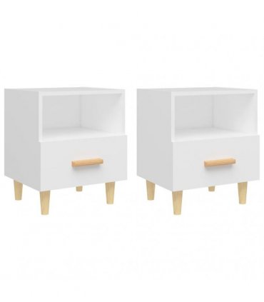 vidaXL Bedside Cabinets 2 pcs White 40x35x47 cm