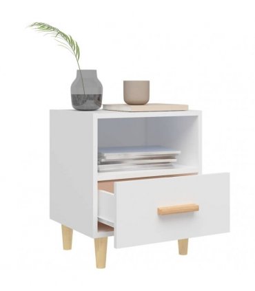 vidaXL Bedside Cabinets 2 pcs White 40x35x47 cm
