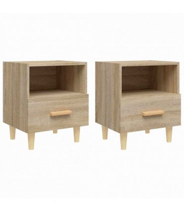 vidaXL Bedside Cabinets 2 pcs Sonoma Oak 40x35x47 cm