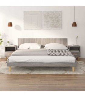 vidaXL Bedside Cabinets 2 pcs Grey Sonoma 40x35x47 cm