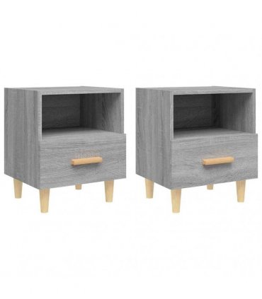 vidaXL Bedside Cabinets 2 pcs Grey Sonoma 40x35x47 cm