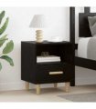 vidaXL Bedside Cabinet 2 pcs Black Oak 40 x 35 x 47 cm Engineered Wood