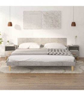 vidaXL Bedside Cabinets 2 pcs Concrete Grey 40x35x47 cm
