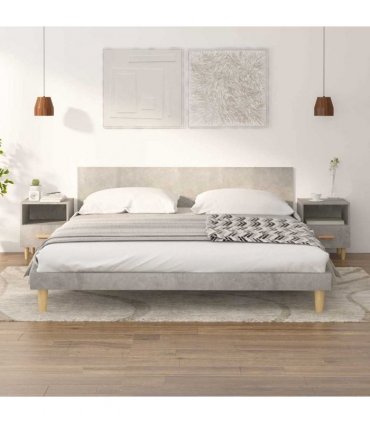 vidaXL Bedside Cabinets 2 pcs Concrete Grey 40x35x47 cm