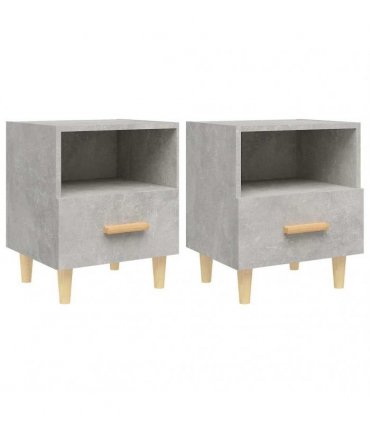 vidaXL Bedside Cabinets 2 pcs Concrete Grey 40x35x47 cm