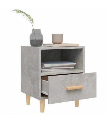 vidaXL Bedside Cabinets 2 pcs Concrete Grey 40x35x47 cm