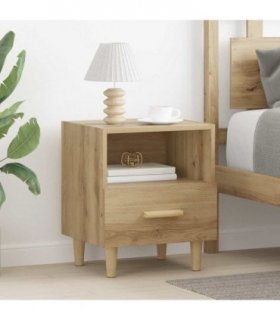 vidaXL Bedside Cabinet with Drawer 2 pcs Artisan Oak 40 x 35 x 47 cm
