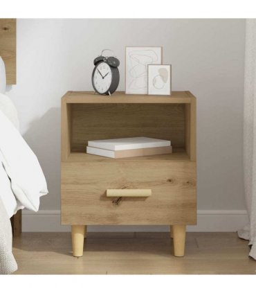 vidaXL Bedside Cabinet Artisan Oak 40 x 35 x 47 cm Engineered Wood