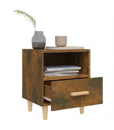 vidaXL Bedside Cabinets 2 pcs Smoked Oak 40x35x47 cm