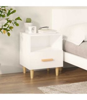 vidaXL Bedside Cabinet White 40x35x47 cm