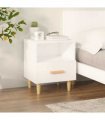 vidaXL Bedside Cabinet White 40x35x47 cm