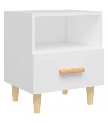 vidaXL Bedside Cabinet White 40x35x47 cm