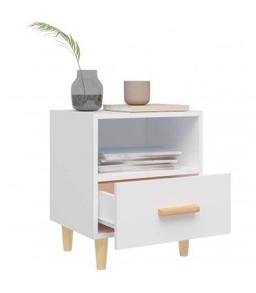 vidaXL Bedside Cabinet White 40x35x47 cm