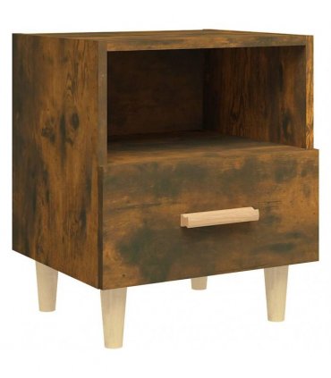 vidaXL Bedside Cabinet Smoked Oak 40x35x47 cm