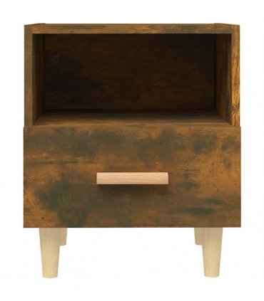vidaXL Bedside Cabinet Smoked Oak 40x35x47 cm