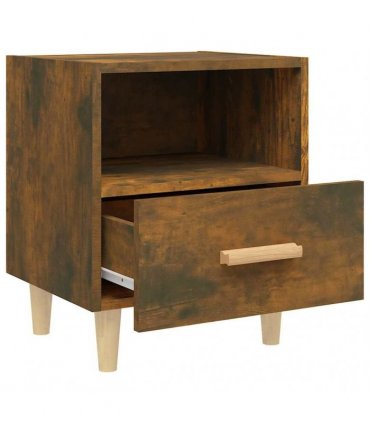 vidaXL Bedside Cabinet Smoked Oak 40x35x47 cm