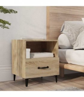 vidaXL Bedside Cabinet Sonoma Oak Engineered Wood — V0672030129