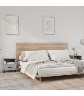 vidaXL Bedside Cabinets 2 pcs Concrete Grey Engineered Wood — V0672030132