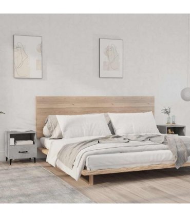vidaXL Bedside Cabinets 2 pcs Concrete Grey Engineered Wood — V0672030132