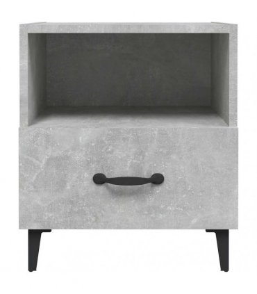vidaXL Bedside Cabinets 2 pcs Concrete Grey Engineered Wood — V0672030132