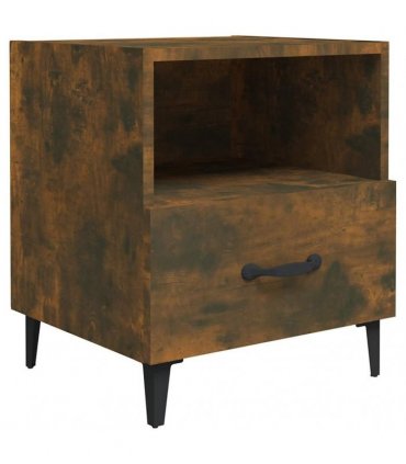 vidaXL Bedside Cabinets 2 pcs Smoked Oak Engineered Wood — V0672030135