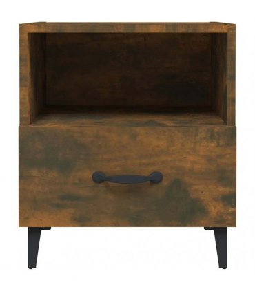 vidaXL Bedside Cabinets 2 pcs Smoked Oak Engineered Wood — V0672030135