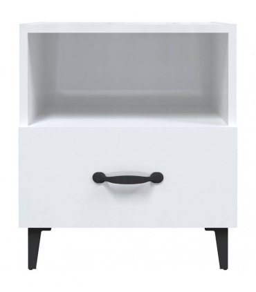 vidaXL Bedside Cabinets 2 pcs High Gloss White Engineered Wood