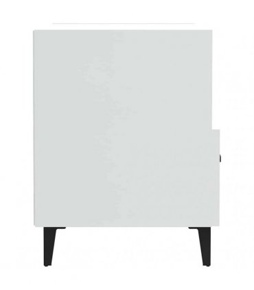 vidaXL Bedside Cabinets 2 pcs High Gloss White Engineered Wood