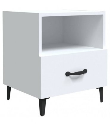 vidaXL Bedside Cabinets 2 pcs White Engineered Wood — V0672030142