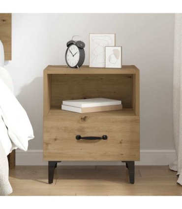 vidaXL Bedside Cabinet Artisan Oak 40 x 35 x 47.5 cm Engineered Wood — V0672030145