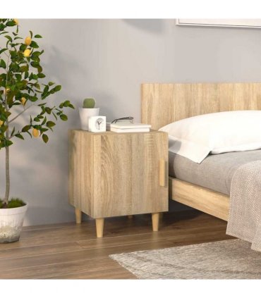 vidaXL Bedside Cabinet Sonoma Oak Engineered Wood — V0672030148