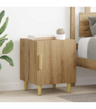 vidaXL Bedside Cabinet Wall-mounted 2 pcs Artisan Oak 40 x 40 x 50 cm