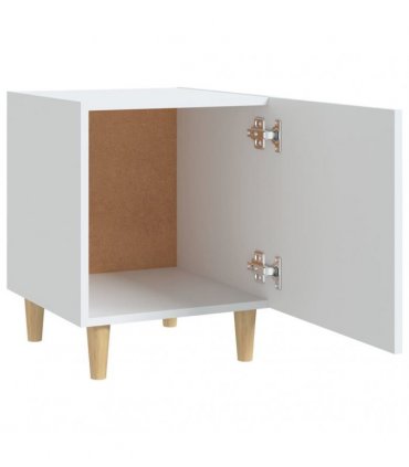 vidaXL Bedside Cabinet White Engineered Wood — V0672030153