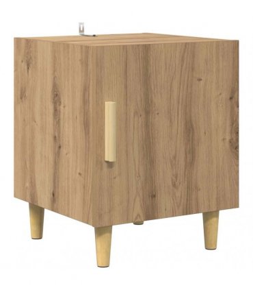 vidaXL Bedside Cabinet Artisan Oak 40 x 40 x 50 cm Engineered Wood