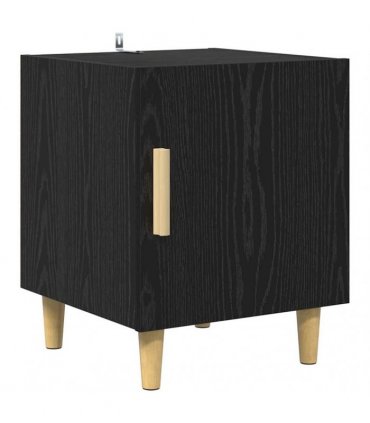 vidaXL Bedside Cabinet Black Oak 40 x 40 x 50 cm Engineered Wood — V0672030157