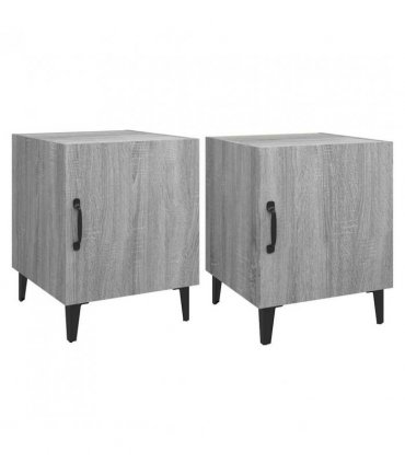 vidaXL Bedside Cabinets 2 pcs Grey Sonoma Engineered Wood — V0672030171
