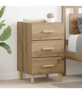 vidaXL Bedside Cabinet Artisan Oak 40 x 40 x 66 cm Engineered Wood