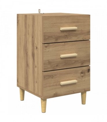 vidaXL Bedside Cabinet Artisan Oak 40 x 40 x 66 cm Engineered Wood