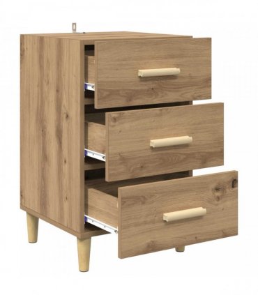 vidaXL Bedside Cabinet Artisan Oak 40 x 40 x 66 cm Engineered Wood