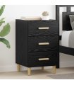 vidaXL Bedside Cabinet Black Oak 40 x 40 x 66 cm Engineered Wood