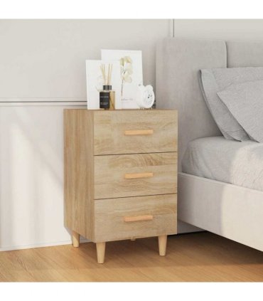vidaXL Bedside Cabinet Sonoma Oak 40x40x66 cm Engineered Wood