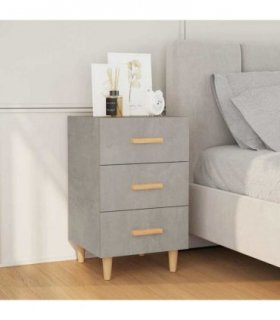 vidaXL Bedside Cabinet Concrete Grey 40x40x66 cm Engineered Wood