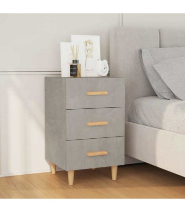 vidaXL Bedside Cabinet Concrete Grey 40x40x66 cm Engineered Wood