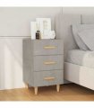 vidaXL Bedside Cabinet Concrete Grey 40x40x66 cm Engineered Wood