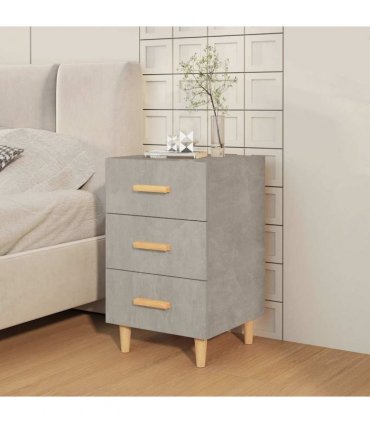 vidaXL Bedside Cabinet Concrete Grey 40x40x66 cm Engineered Wood